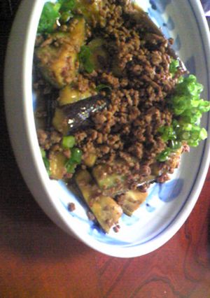 ナスとひき肉の（あまり辛くない）炒め煮-レシピのメイン写真
