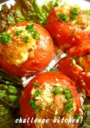 良い香り！トマトのファルシーカレー風味☆-レシピのメイン写真