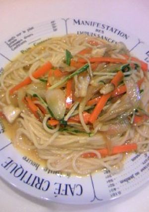 和洋の組み合わせ！？カルボナーラ風パスタ-レシピのメイン写真