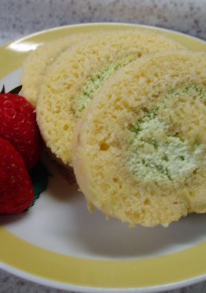 ♪ふわふわロールケーキ 抹茶味♪-レシピのメイン写真