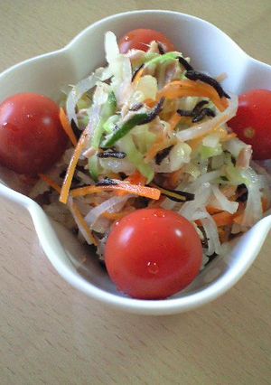 レンジでチン♪千切り野菜サラダ-レシピのメイン写真