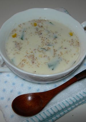 ✿コーンとわかめの味噌みるくスープ✿-レシピのメイン写真