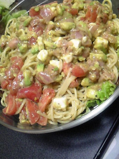 バジルソースと角切り具材の冷製パスタ-レシピのメイン写真