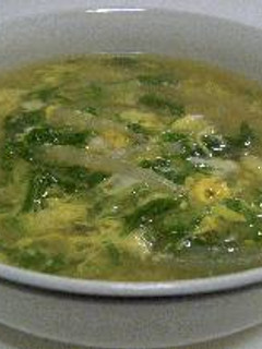 水菜の卵スープ-レシピのメイン写真