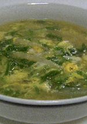 水菜の卵スープ-レシピのメイン写真