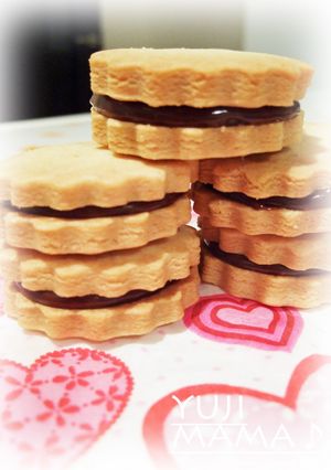 ＦＰで簡単★さくほろ★チョコサンドサブレ-レシピのメイン写真