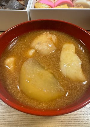 大根と里芋の味噌仕立てお雑煮-レシピのメイン写真