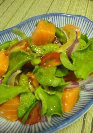 新野菜とサーモンのわさび風味オリーブドレ-レシピのメイン写真