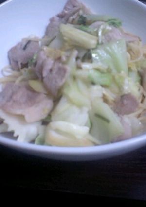 エコ葱だれで豚キャベパスタ-レシピのメイン写真