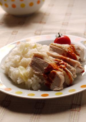 炊飯器におまかせ！中華風チキンライス-レシピのメイン写真