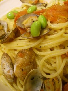 あさりトマトスープの香り豊かオイルパスタ-レシピのメイン写真