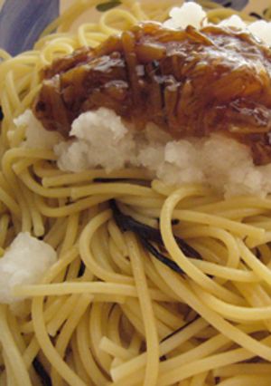 塩昆布＆バター和風パスタ☆なめたけおろし-レシピのメイン写真