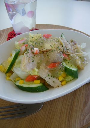 お肌もプルプル♪チキンのジュレサラダ-レシピのメイン写真