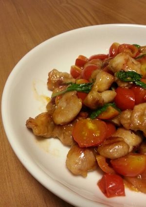チキンとプチトマトのイタリアーン♪炒め-レシピのメイン写真