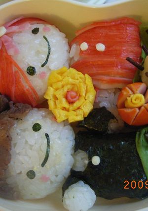 仲良し弁当２（男の子女の子）※キャラ弁-レシピのメイン写真