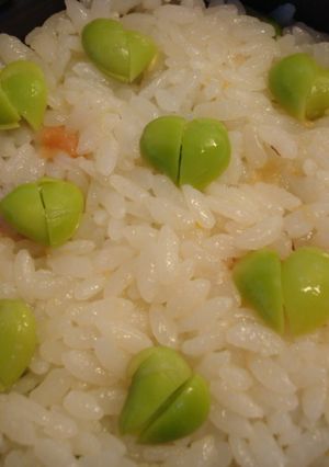 ハートの枝豆[簡単][ご飯][お弁当]-レシピのメイン写真