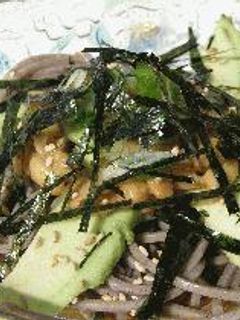納豆アボカドとろろぶっかけ蕎麦(うどん)-レシピのメイン写真