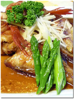 キンキの煮付け ♪ アスパラ添え ♪-レシピのメイン写真