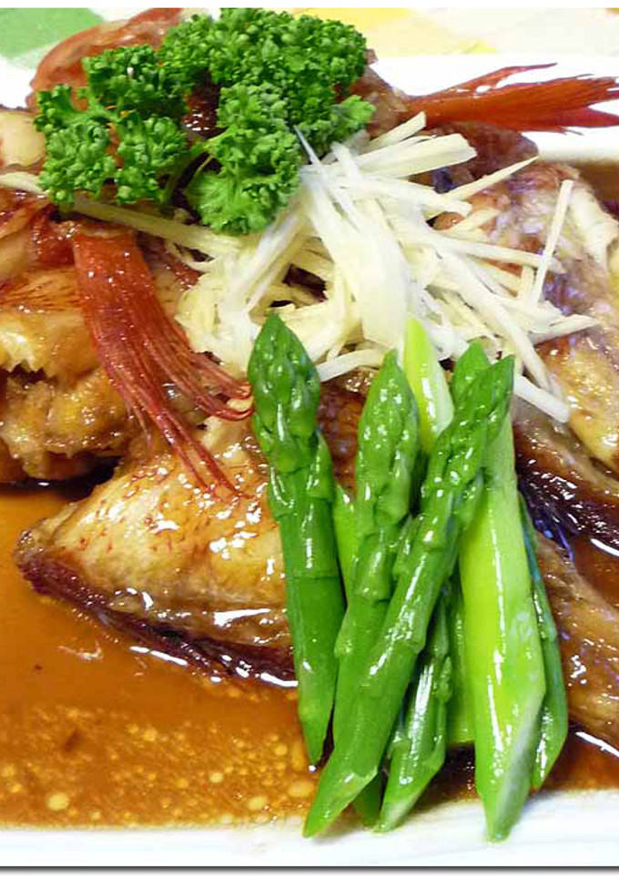 キンキの煮付け ♪ ｱｽﾊﾟﾗ添え ♪-レシピのメイン写真