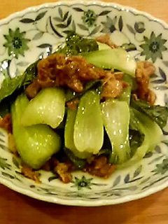 チンゲン菜と豚肉の炒め物-レシピのメイン写真
