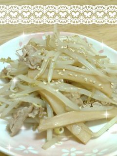 【簡単】メンマ豚もやし炒め【簡単】-レシピのメイン写真