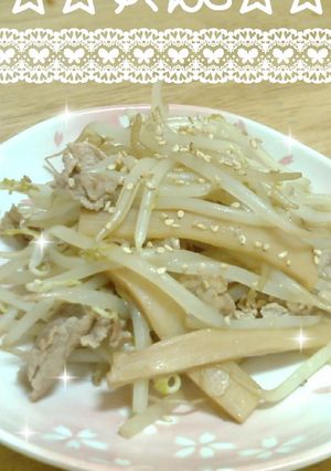 【簡単】メンマ豚もやし炒め【簡単】-レシピのメイン写真