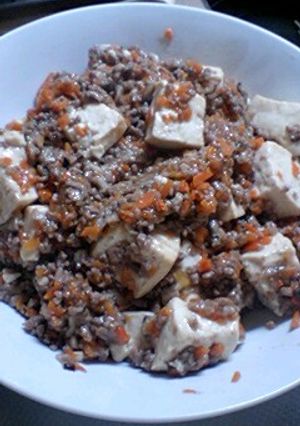 簡単♪ひき肉と豆腐炒め-レシピのメイン写真