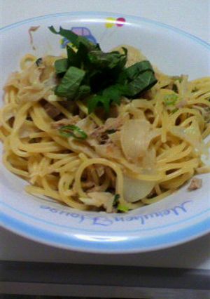 玉ねぎとツナの和風マヨパスタ(＾u＾*)-レシピのメイン写真