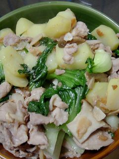 焼肉の塩ダレでガーリック青梗菜ポテト☆-レシピのメイン写真