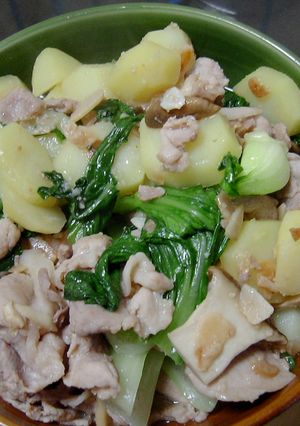 焼肉の塩ダレでガーリック青梗菜ポテト☆-レシピのメイン写真
