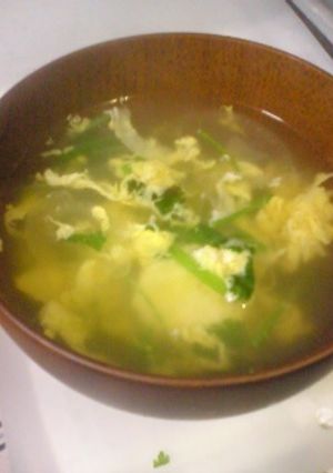 香菜使いきり　中華風たまごスープ-レシピのメイン写真