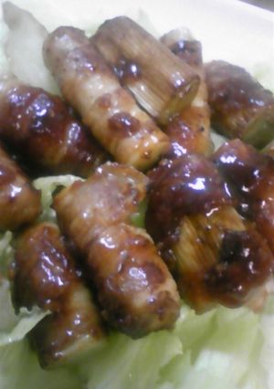 長ネギの豚肉巻き＊味噌味で＊-レシピのメイン写真