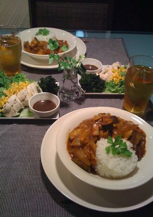さっとカレーとチキンロール-レシピのメイン写真