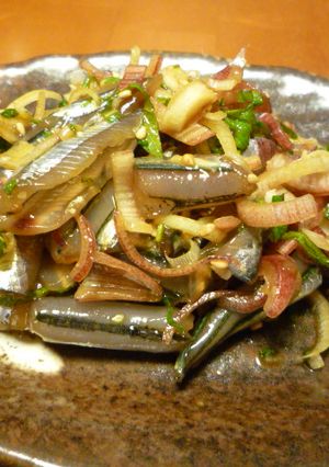 ♡☆わさび醤油で♪きびなごの香味野菜和え-レシピのメイン写真