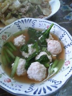 鶏つくねと小松菜の煮物-レシピのメイン写真