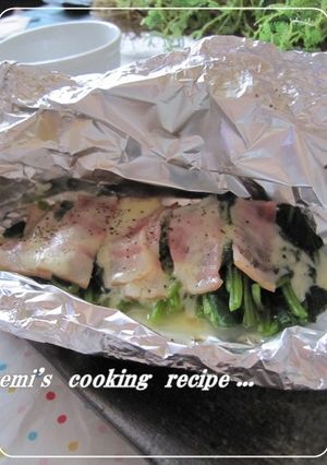 ホウレン草のチーズホイル焼き-レシピのメイン写真