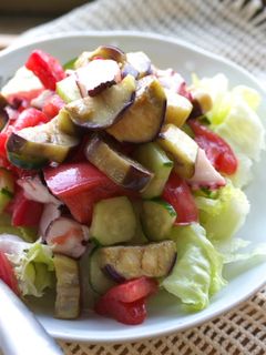 夏野菜と魚介のサッパリサラダ-レシピのメイン写真