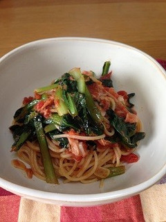 シーチキンと小松菜とトマトのパスタ-レシピのメイン写真