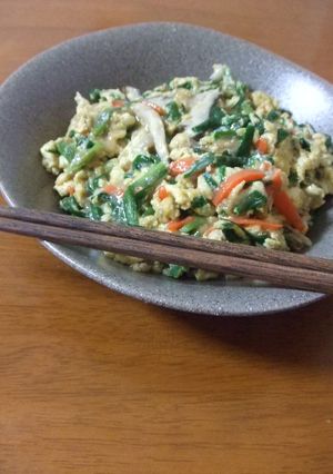 ニラ玉より簡単☆ニラと野菜のたまごとじ-レシピのメイン写真