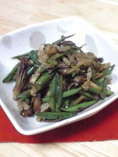 インゲンと舞茸の炒め煮-レシピのメイン写真