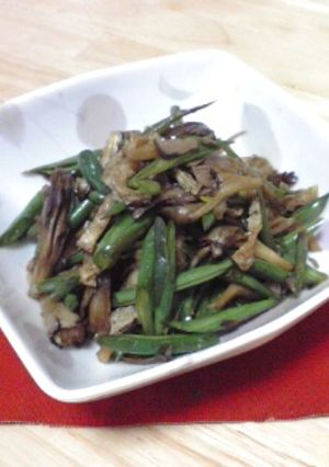 インゲンと舞茸の炒め煮-レシピのメイン写真