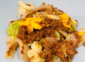 キャベツとひき肉のとろ卵オイスター炒め-レシピのメイン写真