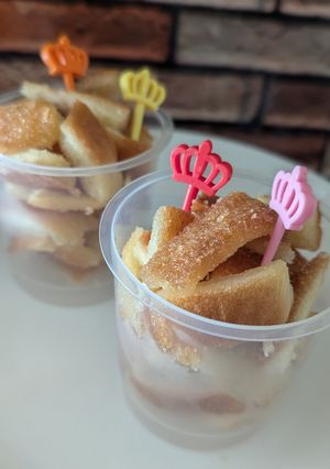 食パンの耳で作るキャラメル風味のおやつ♪-レシピのメイン写真