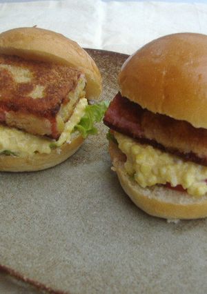 夏休みのランチにかまぼこハンバーガー-レシピのメイン写真