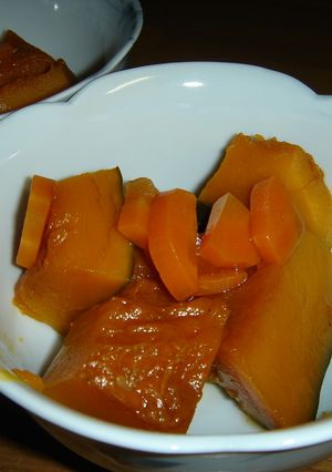 ☆かぼちゃと人参の煮物☆-レシピのメイン写真