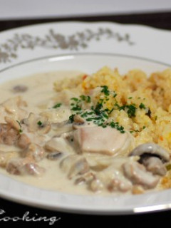 パンプキンピラフ クリームソースがけ-レシピのメイン写真