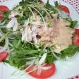☆鶏胸肉と水菜のサラダ✿梅マヨわさび☆