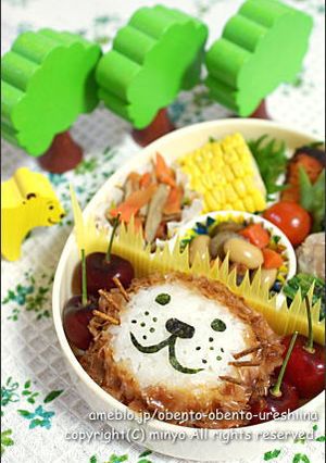 簡単なライオンさん弁当：キャラ弁-レシピのメイン写真