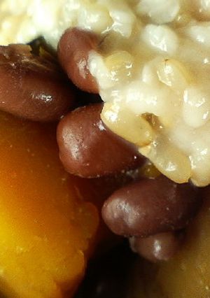 ダイエット★小豆かぼちゃ煮の玄米甘酒かけ-レシピのメイン写真