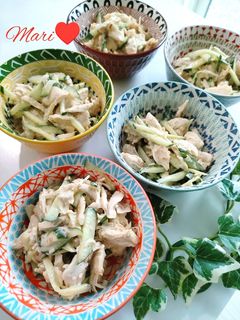 レンジで☆ささみときゅうりのごまドレ和え-レシピのメイン写真